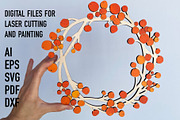 wreath laser cut, an Object Graphic by HelloWood (Thumbnail 3 of 5)