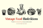 Vintage Food Illustration Set, a Food Illustration by Creative Stall (Thumbnail 1 of 8)
