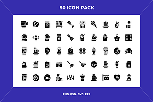 Cafe icons, an Outline Icon by Wencory