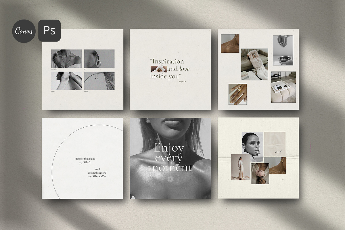 CANVA & PS/Paper love Instagram pack, a Social Media Template by Simple có (Photo 1 of 11)