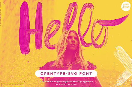 Script font Hello Monday SVG