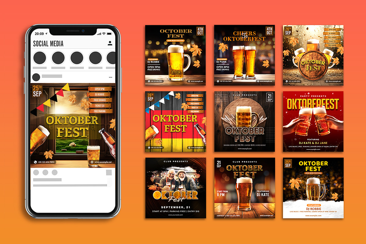 Oktoberfest Social Media Bundle-PSD, a Social Media Template by Allies Interactive (Photo 3 of 4)