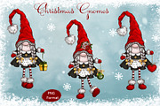 Christmas gnomes. Digital Cliparts, a Decorative Illustration by Maycat_store (Thumbnail 3 of 9)