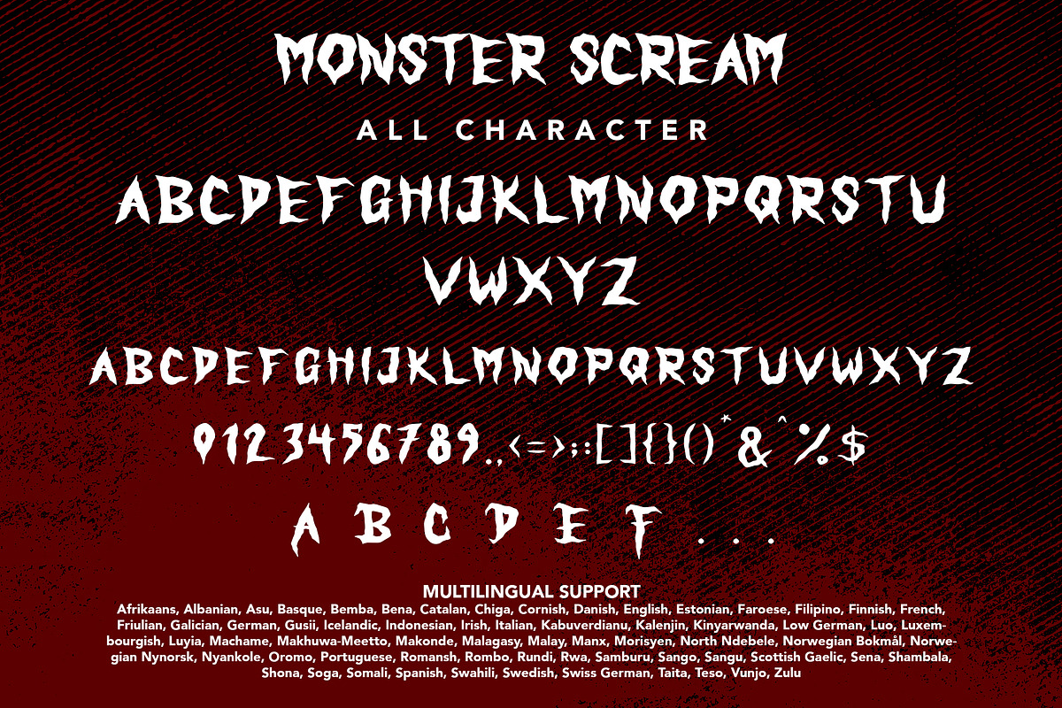 Monster Scream - Gothic Display Font, a Handwritten Font by Arendxstudio (Photo 9 of 9)