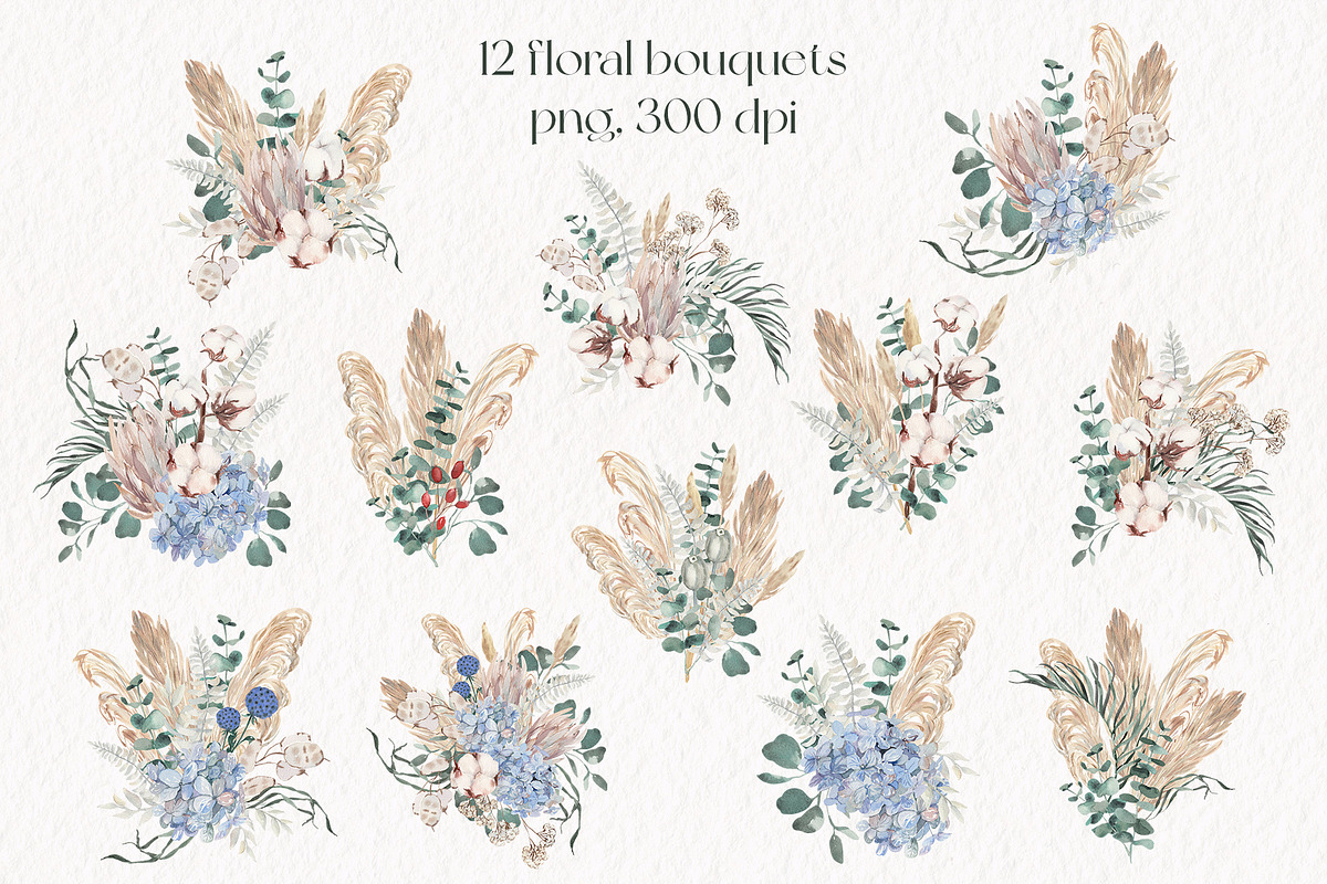 Everlasting Florals Winter Boho, a Seasonal Illustration by Catch the Dream Art (Photo 3 of 12)