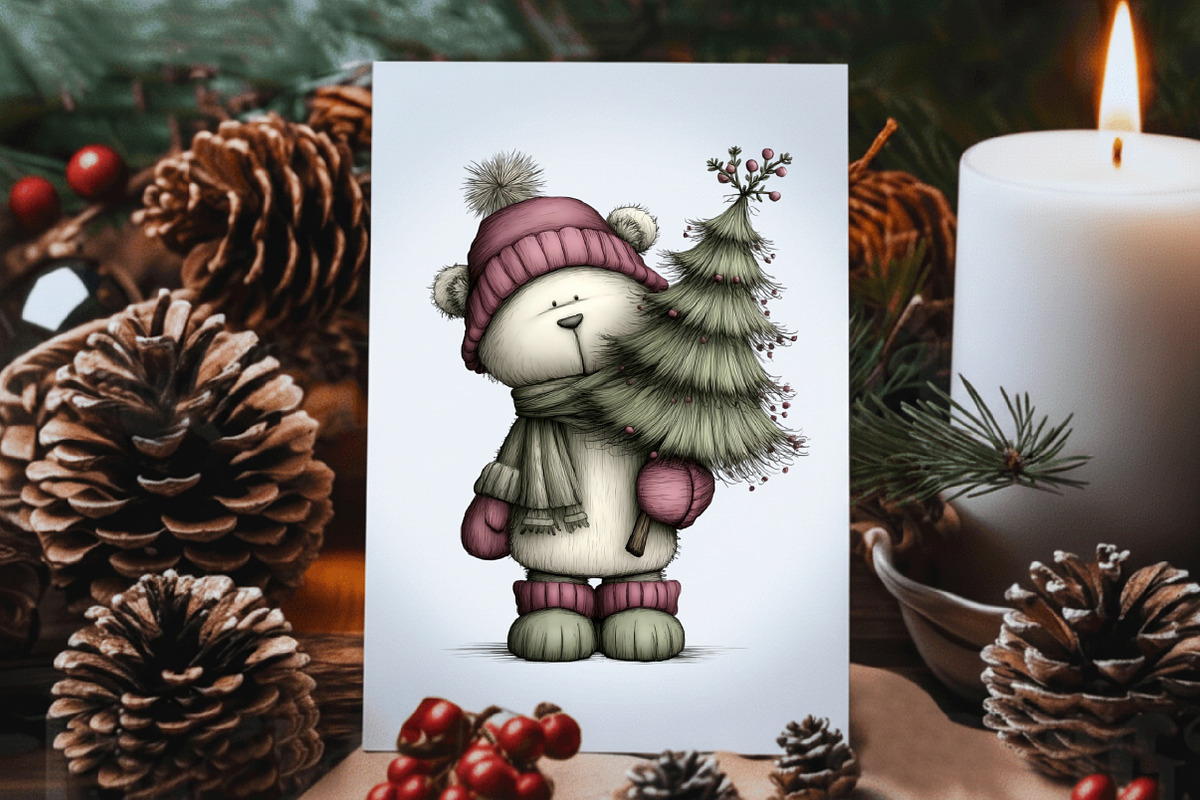 Whimsical Teddy Bear Clipart Bundle, an Illustration by Dream Creation (Photo 6 of 7)
