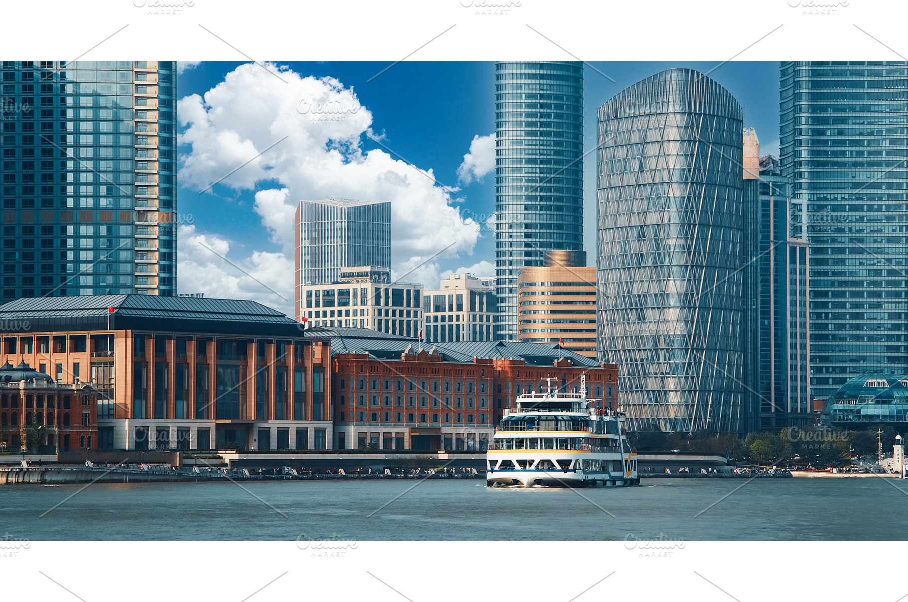 Modern ferry approaching waterfront, an Architecture Photo by Our Amazing World