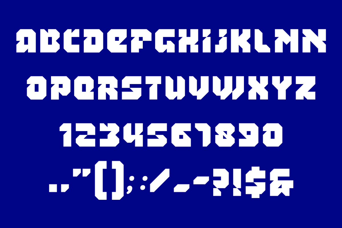 Hexacore Futuristic Display Font, a Symbol Font by Serbaneka Studio (Photo 5 of 7)