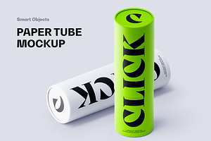 Paper Tube Packaging Mockup, a Packaging Mockup by Design Squad