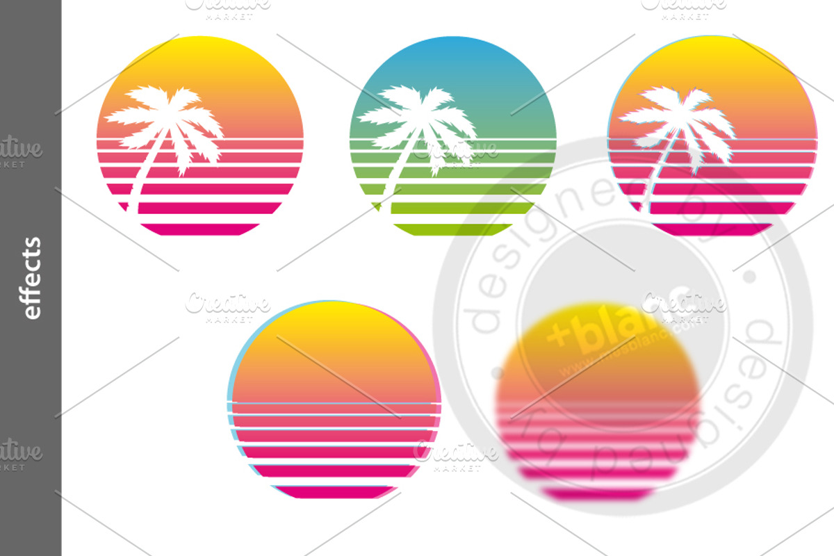 Retro Sunset, an Illustration by mesblanc (Photo 4 of 6)