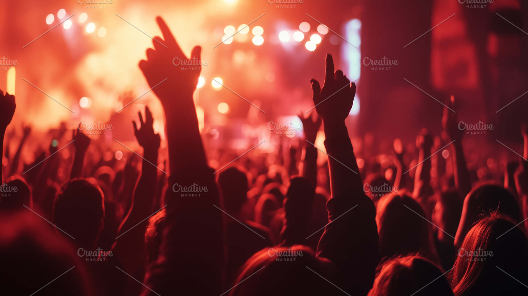 People cheering during concert with, a Person Photo by MistyDay