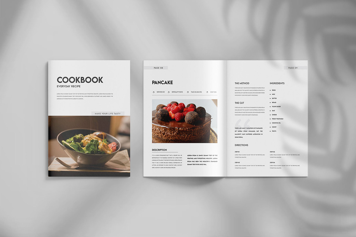 Recipe cookbook layout template, a Brochure Template by Tanmoy Topu (Photo 1 of 7)