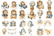 Aviator Bear Clipart Bundle PNG, an Animal Illustration by Villa 11 Estudio (Thumbnail 2 of 4)
