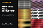 20 Perforated Metal Backgrounds, a Background Graphic by Bielousova Art (Thumbnail 1 of 4)