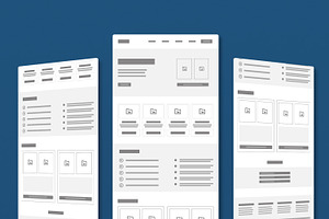 Collaboration Features Wireframing, a Wireframe Template by MightyDesign