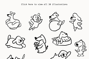 DOGS: Naive Vector Dog Illustrations, an Animal Illustration by Veyla (Thumbnail 3 of 11)