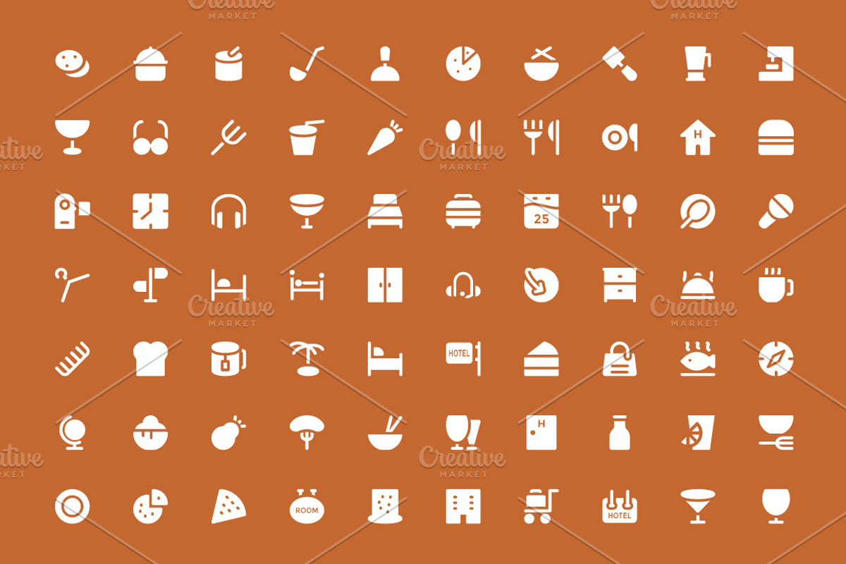 375+ Hotel and Restaurant Icons preview 4