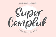 Super Cempluk - Handwritten font, a Script Font by alphArtype (Thumbnail 1 of 6)