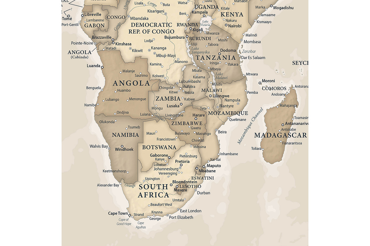 Vector World Map - Large&Detailed, a Decorative Illustration by PorcuPen Works (Photo 3 of 9)