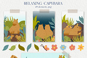 Relax Capybara Clipart, an Animal Illustration by LukaJreym (Thumbnail 8 of 8)