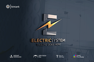 Electric System - Letter E Logo