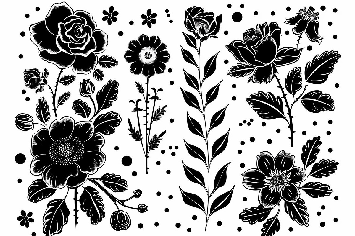floral pattern large roses, an Illustration by Amazin_art (Photo 10 of 17)
