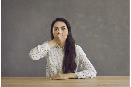Shocked woman with a frightened, a Person Photo by StudioRomantic
