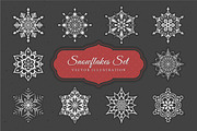 Snowflakes Set, a Decorative Illustration by Solana (Thumbnail 1 of 2)