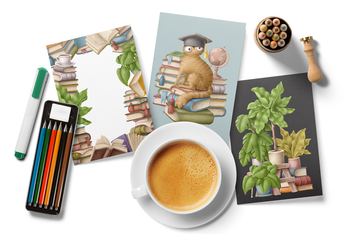 Books clipart bundle, an Education Illustration by Anastasiya Klempach (Photo 4 of 14)