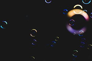 Colorful bubbles over dark featuring air, art, and background