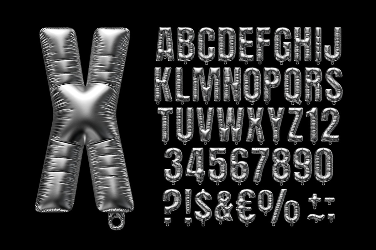 Party Balloon Font, a Font by Handmadefont (Photo 2 of 9)