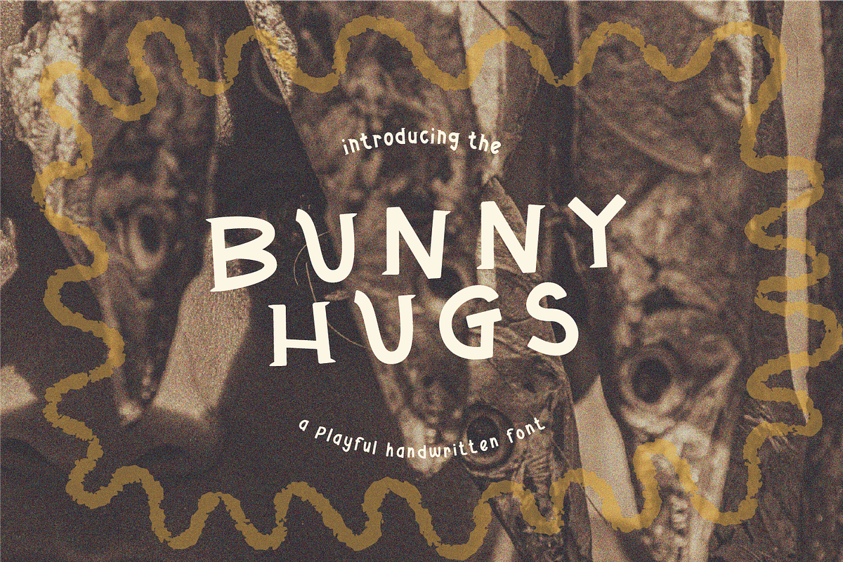 BunnyHugs - Playful Font, a Handwritten Font by Berdansabersama (Photo 1 of 9)