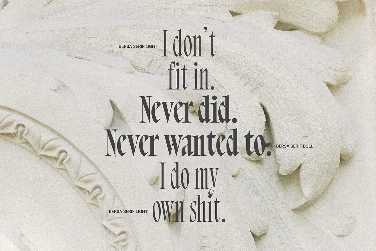Bersa Serif | Narrow Serif, a Serif Font by Jolicia Type (Photo 12 of 16)