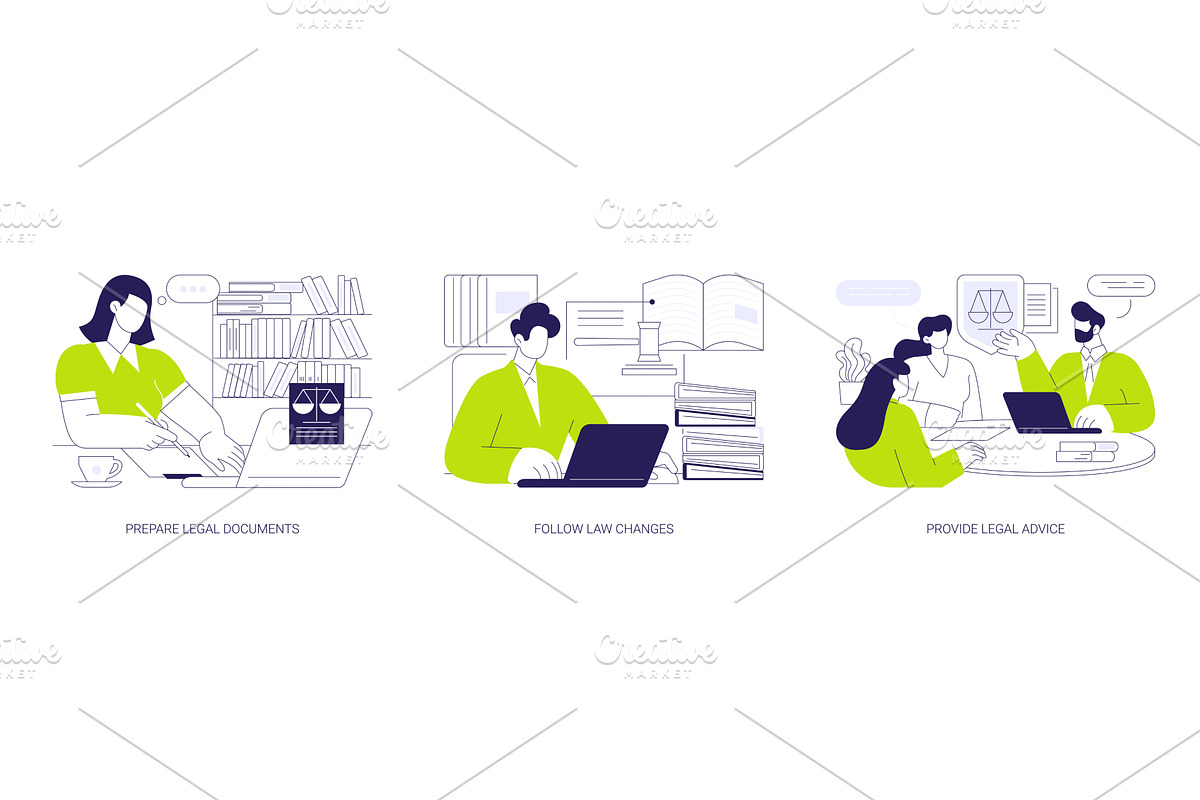 Law firm isolated cartoon vector, a Finance Illustration by Visual Generation