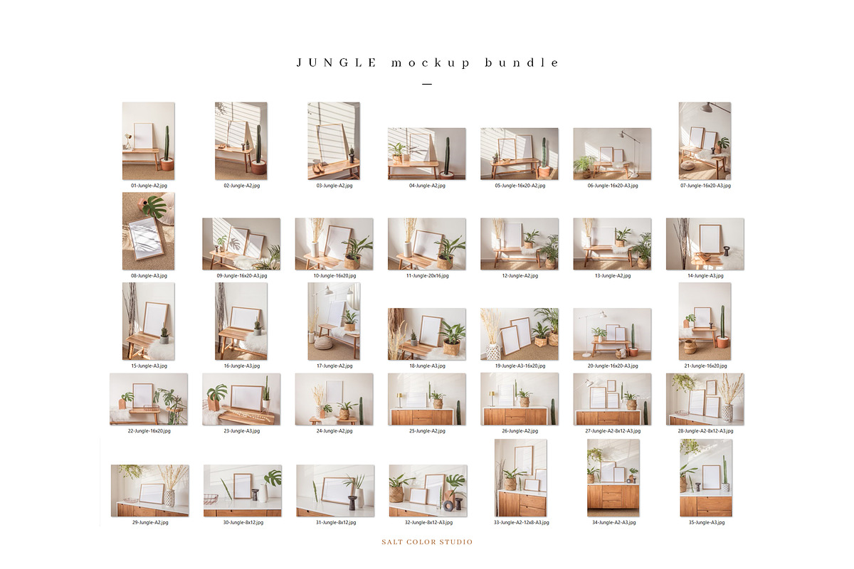 Jungle Frame Mockup Bundle, a Household Mockup by Salt Color Studio (Photo 15 of 16)