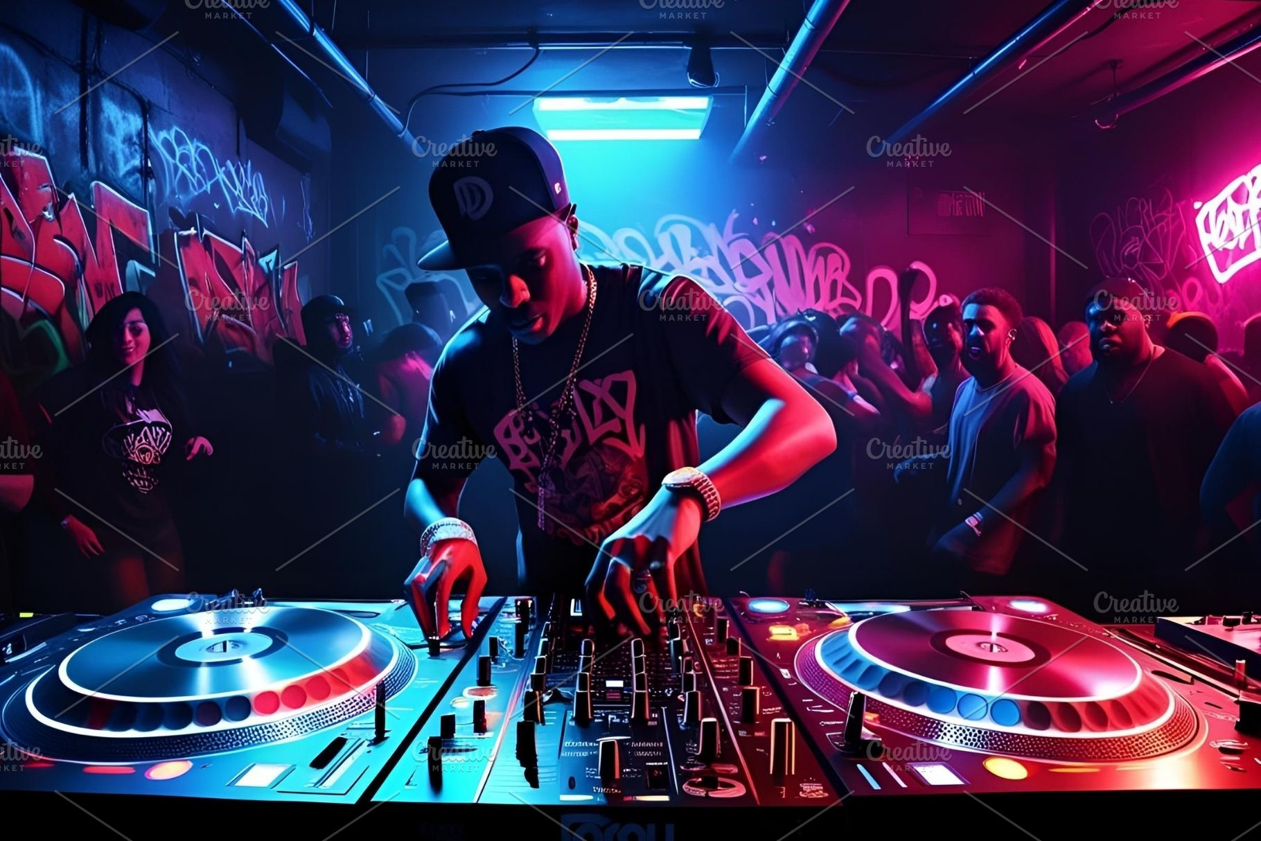 dj playing music stock image, an Arts & Entertainment Photo by ComfortQ