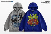 Zip Hoodie Mockup, a Hoody Mockup by Irhasalfahad (Thumbnail 4 of 4)