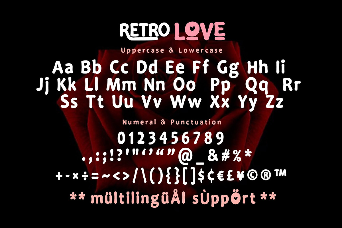 Retro Love Font, a Handwritten Font by KengGraphic (Photo 8 of 8)