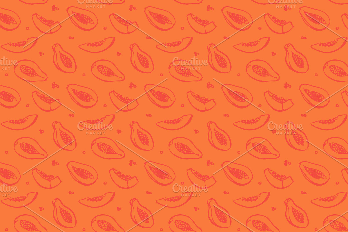 Hand Drawn Fruit - Pattern 2, a Pattern Graphic by Walter Luckett Designs (Photo 2 of 4)