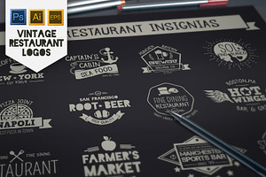 Vintage Restaurant & Bar Insignias