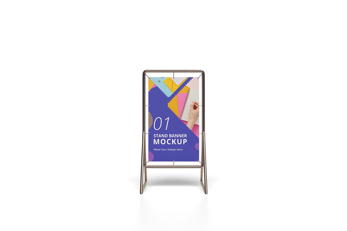 Stand Banner Mockup, an Advertising Mockup by Graphic Deal (Photo 3 of 6)