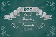 200 Chalk Drawing Elements, an Object Graphic by Olya Creative (Thumbnail 1 of 2)