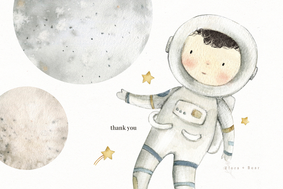 Space Astronauts, a Person Illustration by Flora+Bear (Photo 7 of 7)