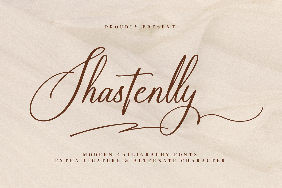Shastenlly, a Script Font by Goresan Studio (Photo 1 of 15)