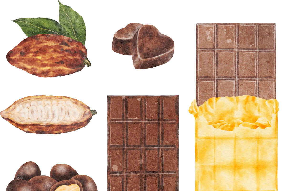 Watercolor Coffee, Chocolate & Juice, a Food Illustration by ArtbyHien (Photo 7 of 8)
