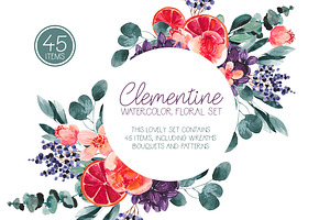 Clementine - watercolor set