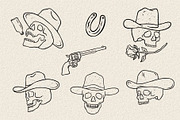 WESTERN SKULL (SVG, VECTOR, PNG), an Illustration by Ben studio (Thumbnail 4 of 4)
