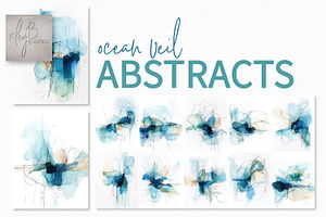 Ocean Veil Abstracts, a Decorative Illustration by rileyBgraphics