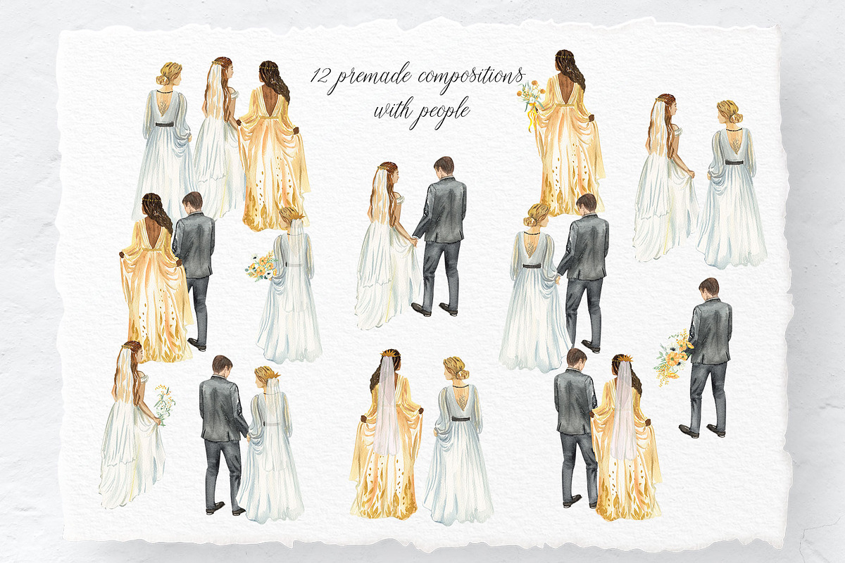 Mimosa Yellow Wedding Flowers, an Illustration by Catch the Dream Art (Photo 7 of 12)