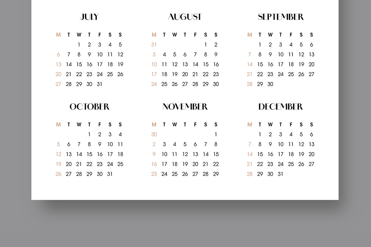 Calendar Set For 2026 To 2029 Years, a Stationery Template by ContestDesign (Photo 4 of 6)